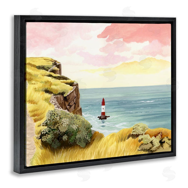 Stupell Industries Courtney Haley | Beachy Head Lone Lighthouse Wall Art
