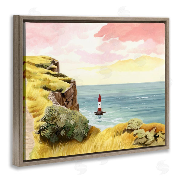 Stupell Industries Courtney Haley | Beachy Head Lone Lighthouse Wall Art