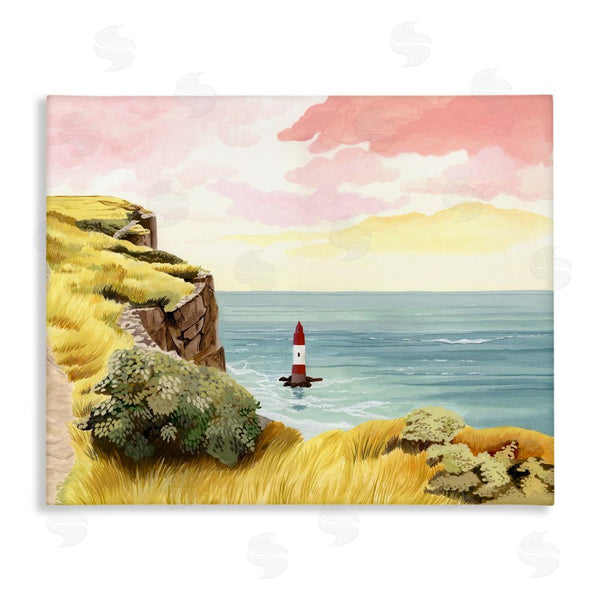 stupell industries Courtney Haley | Beachy Head Lone Lighthouse Wall Art
