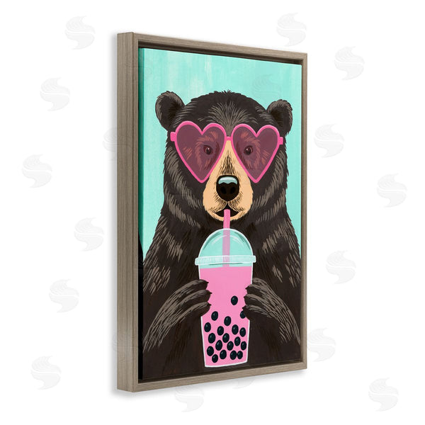 Stupell Industries Courtney Haley | Bear And Bubble Tea Wall Art