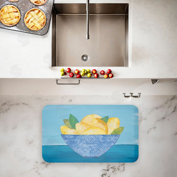 Stupell Industries Courtney Prahl | Lemon Elegance Bowl Anti-Fatigue Mat