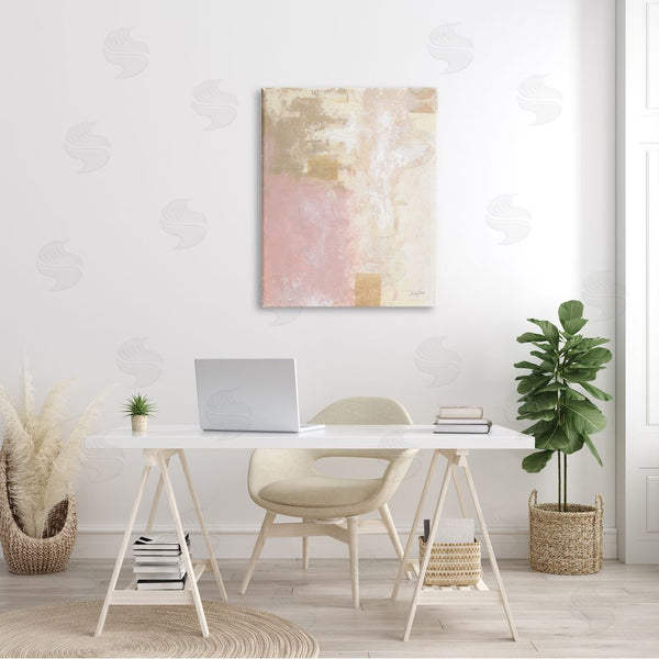 Stupell Industries Courtney Prahl | Modern Soft Pink Beige Abstract Painting Morning Composition Wall Art