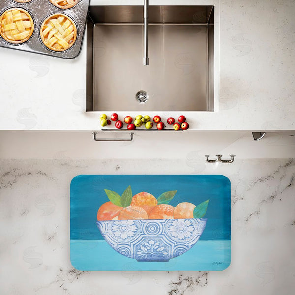 Stupell Industries Courtney Prahl | Orange Elegance Bowl Anti-Fatigue Mat