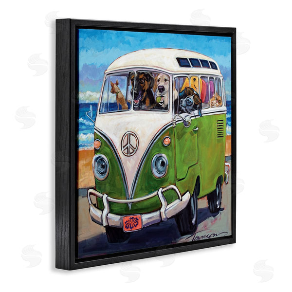 Stupell Industries CR Townsend | Dogs Driving Retro Van