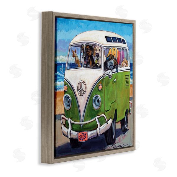 Stupell Industries CR Townsend | Dogs Driving Retro Van