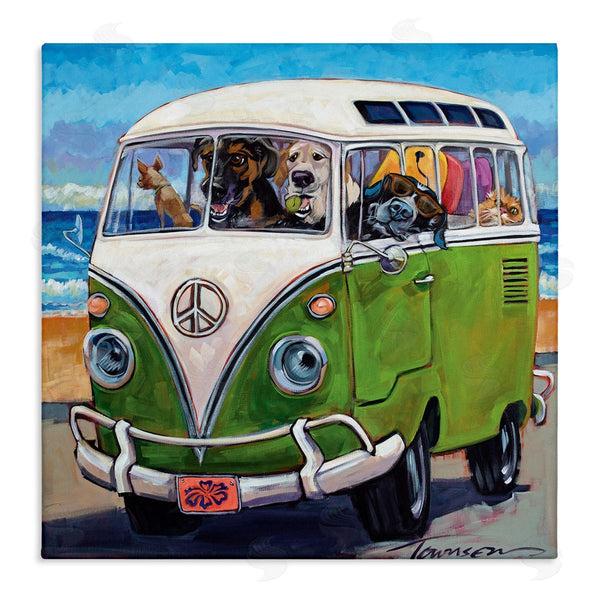 stupell industries CR Townsend | Dogs Driving Retro Van