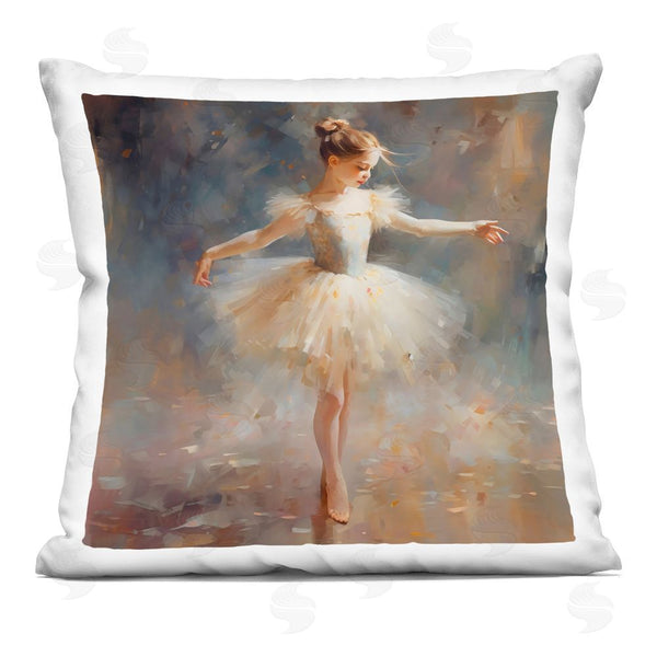 stupell industries Creative Studio | Ballerina In White Tutu Throw Pillow
