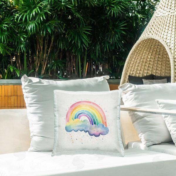 Stupell Industries Creative Studio | Bright Boho Rainbow & Stars Throw Pillow