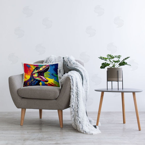 Stupell Industries Creative Studio | Brightly Colored Dinosaur Throw Pillow