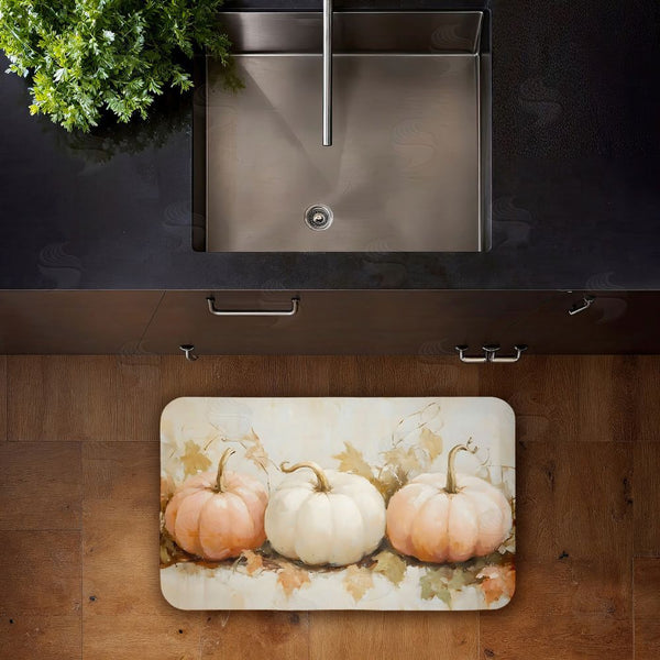 Stupell Industries Creative Studio | Classic Pumpkin Trio Anti-Fatigue Mat
