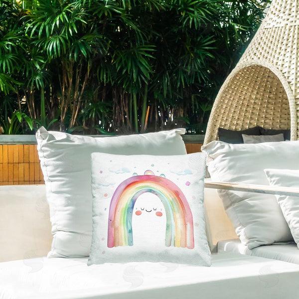 Stupell Industries Creative Studio | Cute Smiling Rainbow Throw Pillow