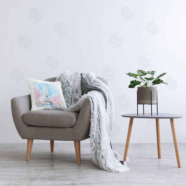 Stupell Industries Creative Studio | Eiffel Tower Cherry Blossoms Throw Pillow