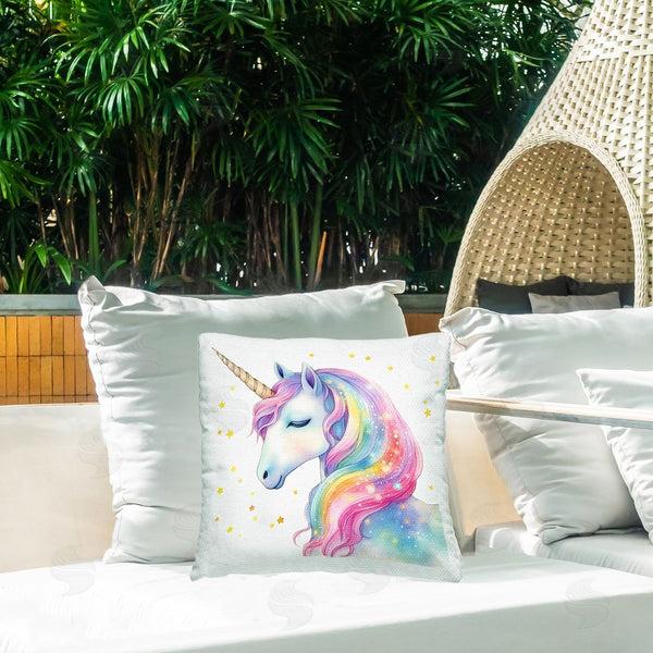 Stupell Industries Creative Studio | Enchanted Rainbow Mane Unicorn Throw Pillow