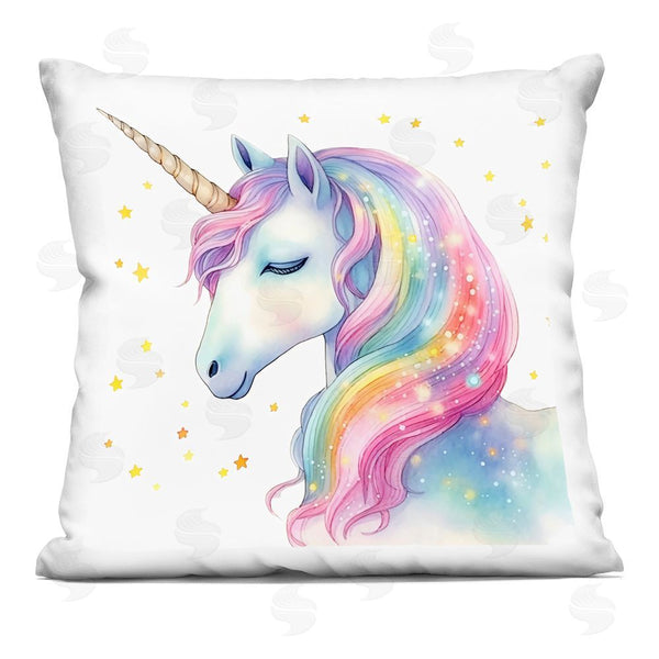 stupell industries Creative Studio | Enchanted Rainbow Mane Unicorn Throw Pillow