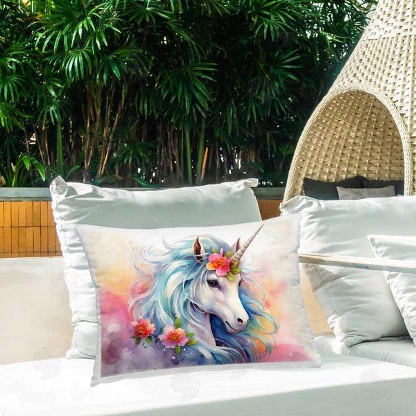 Stupell Industries Creative Studio | Magical Unicorn With Blossoms Throw Pillow