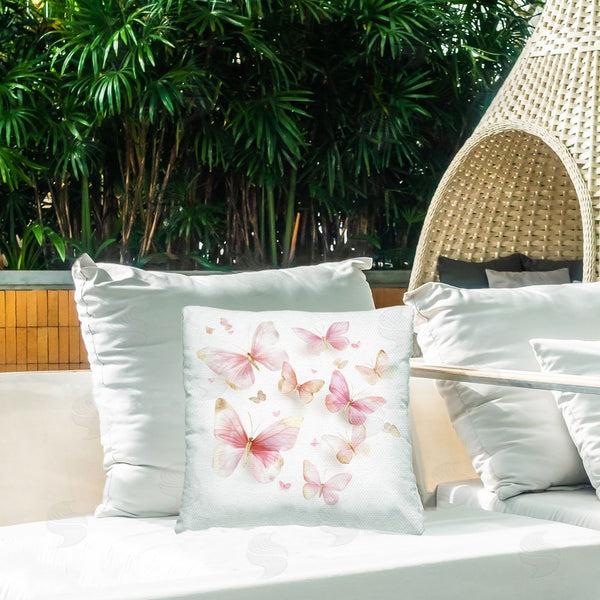 Stupell Industries Creative Studio | Pink & Gold Butterfly Rabble Throw Pillow