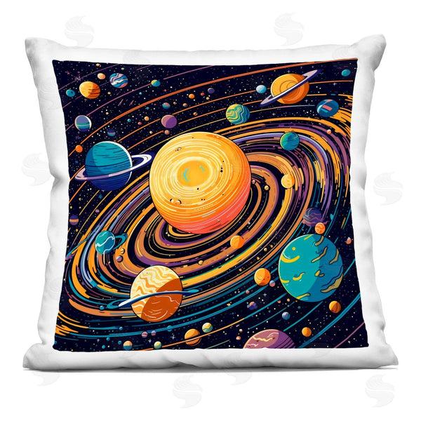 stupell industries Creative Studio | Planet Illustration Spiral Printed Throw Pillow