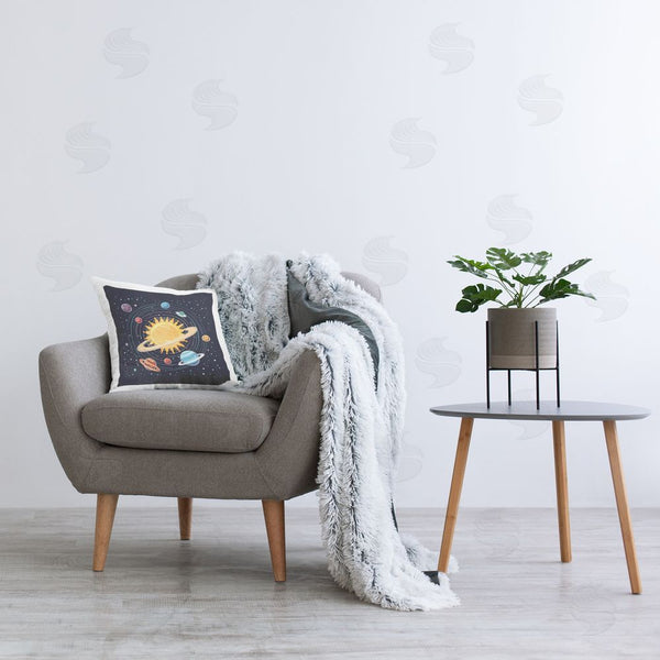 Stupell Industries Creative Studio | Solar System Planets Orbit Printed Throw Pillow