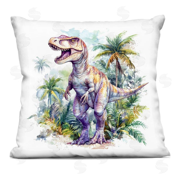 stupell industries Creative Studio | T-Rex Among Palm Trees Throw Pillow
