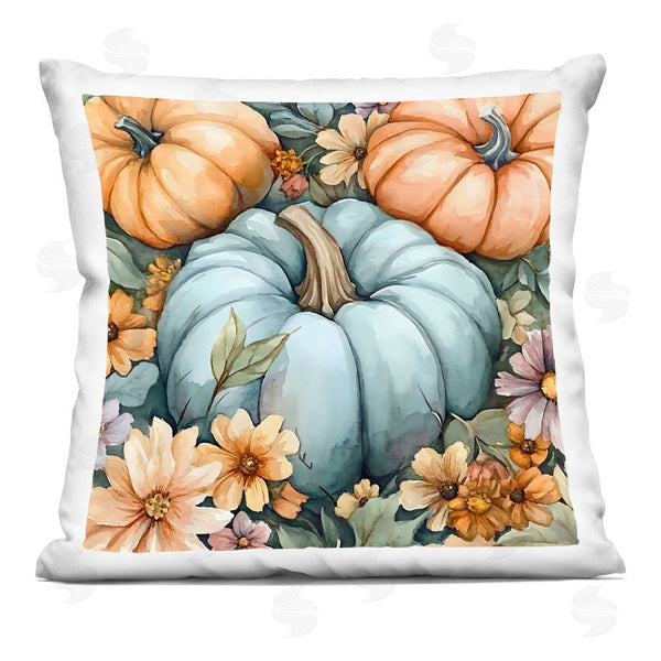 stupell industries Creative Studio | Three Pumpkins & Florals Printed Throw Pillow
