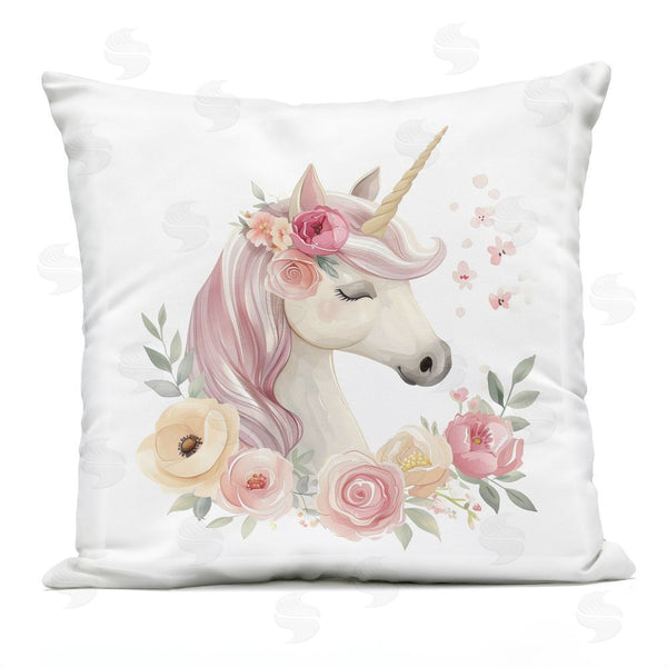Stupell Industries Creative Studio | Unicorn With Floral Wreath Throw Pillow