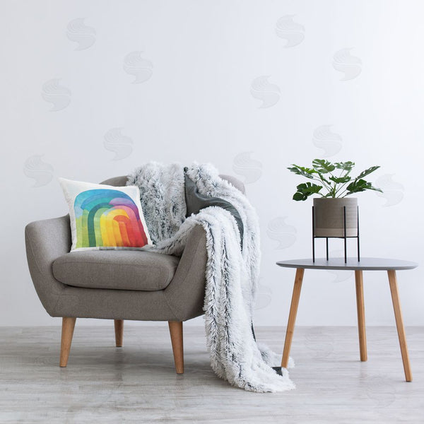 Stupell Industries Creative Studio | Vibrant Rainbow Arch Abstraction Throw Pillow