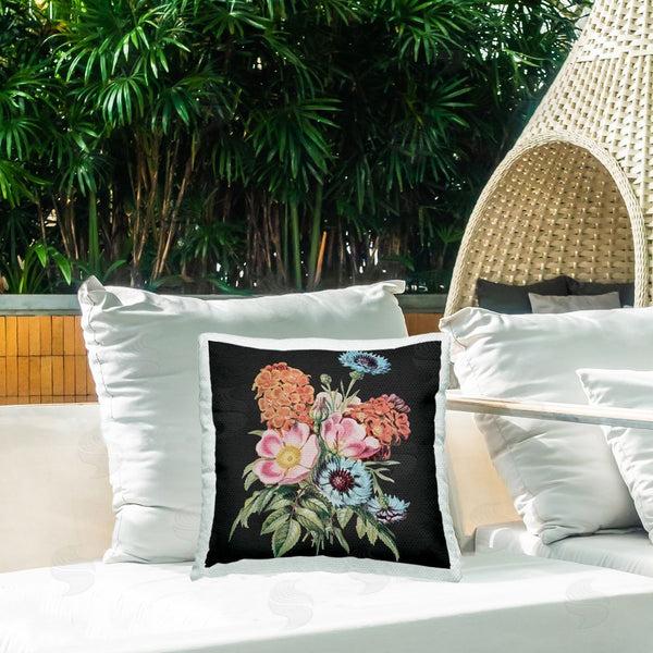 Stupell Industries Dan Meneely | Floral Bouquet On Black Throw Pillow