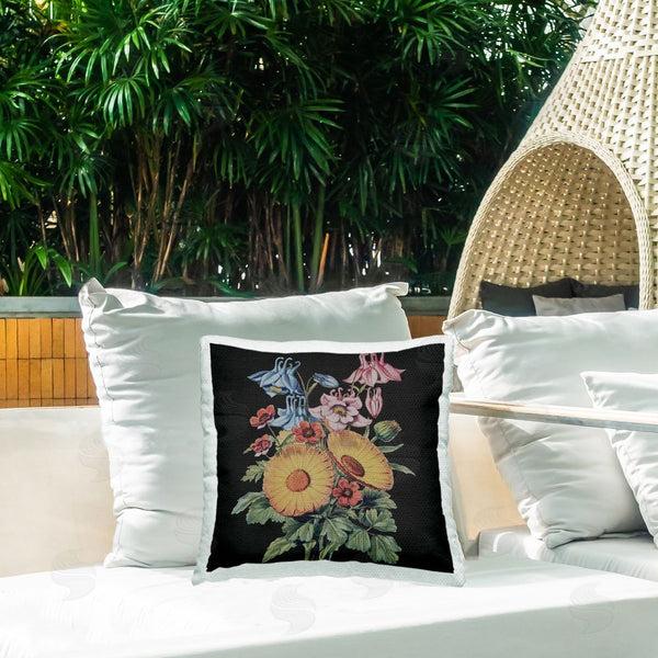 Stupell Industries Dan Meneely | Flower Bouquet On Black Throw Pillow