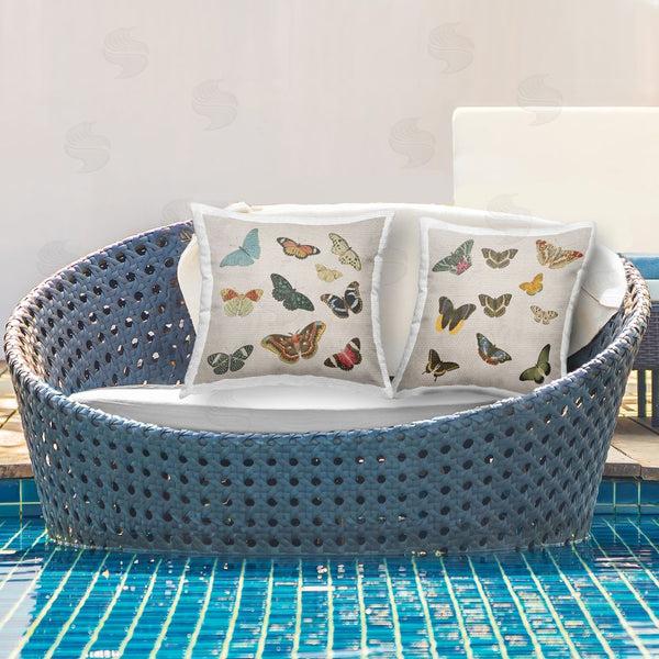 Stupell Industries Dan Meneely | Vintage Assorted Butterflies Throw Pillow