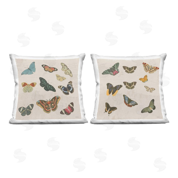stupell industries Dan Meneely | Vintage Assorted Butterflies Throw Pillow