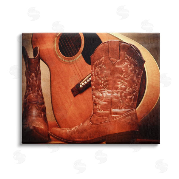 stupell industries Daniel Sproul | Guitar & Cowboy Boots Wall Art