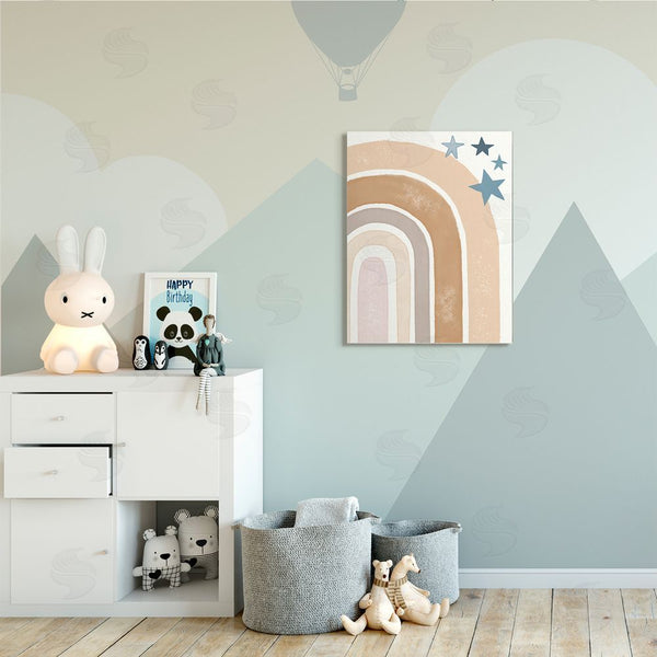 Stupell Industries Darlene Seale | Desert Rainbow Brown Arches With Blue Stars Wall Art