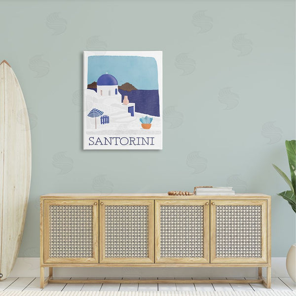 Stupell Industries Darlene Seale | Santorini Vacation Island View Wall Art
