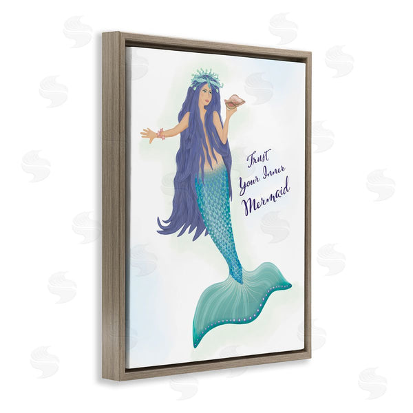 Stupell Industries Darlene Seale | Trust Your Inner Mermaid Phrase Wall Art