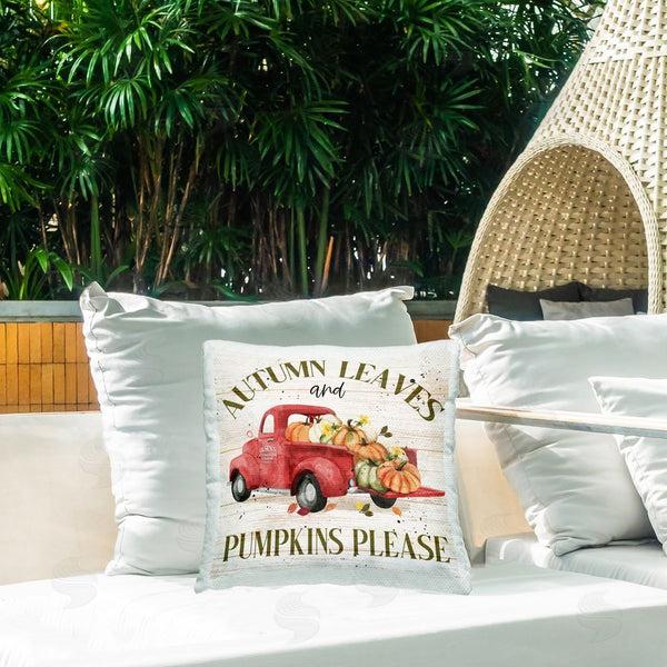 Stupell Industries Deane Beesley | Autumn Leaves Phrase Printed Throw Pillow