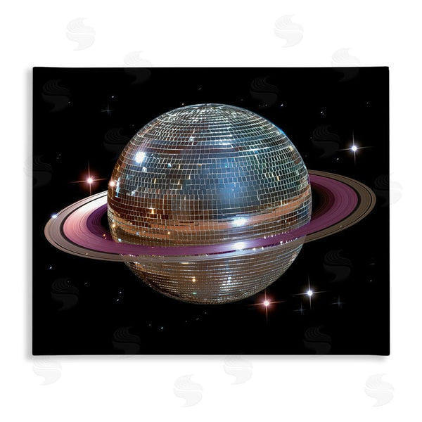 stupell industries Decent Exposures | Purple Disco Ball Planet Wall Art