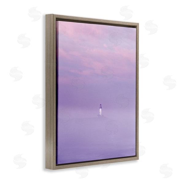 Stupell Industries Dennis Frates | Foggy Purple Lighthouse Wall Art