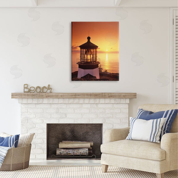 Stupell Industries Dennis Frates | Lighthouse Beacon At Sunset Wall Art