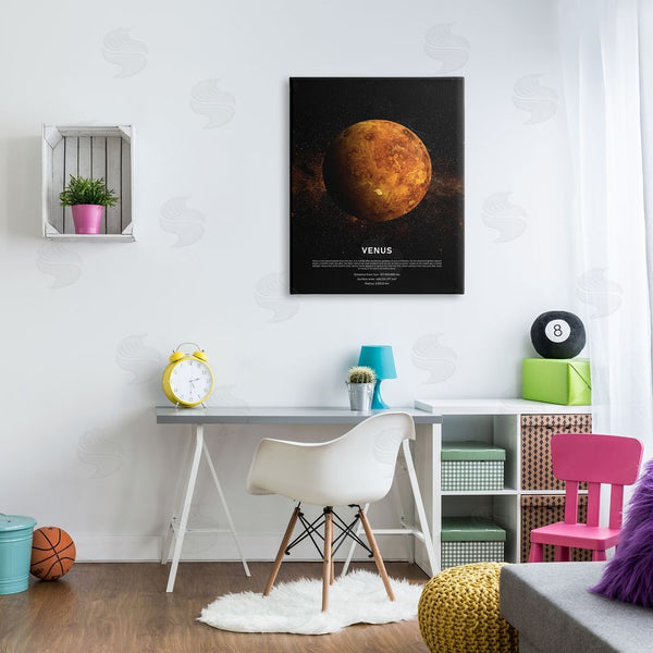 Stupell Industries Design Fabrikken | Venus Planet Infographic Milky Way Astrological Facts Wall Art