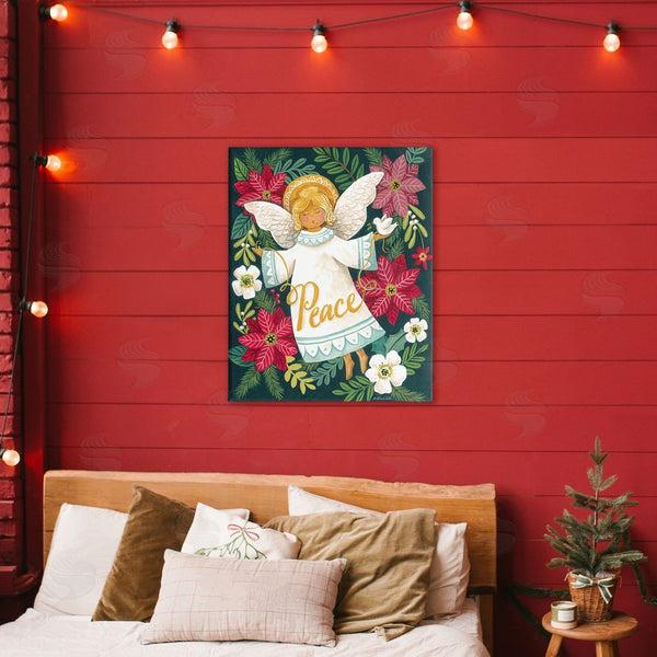 Stupell Industries Diane Kater | Angel With Peace & Botanicals Wall Art