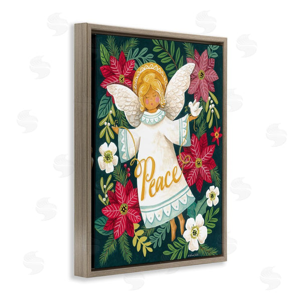 Stupell Industries Diane Kater | Angel With Peace & Botanicals Wall Art