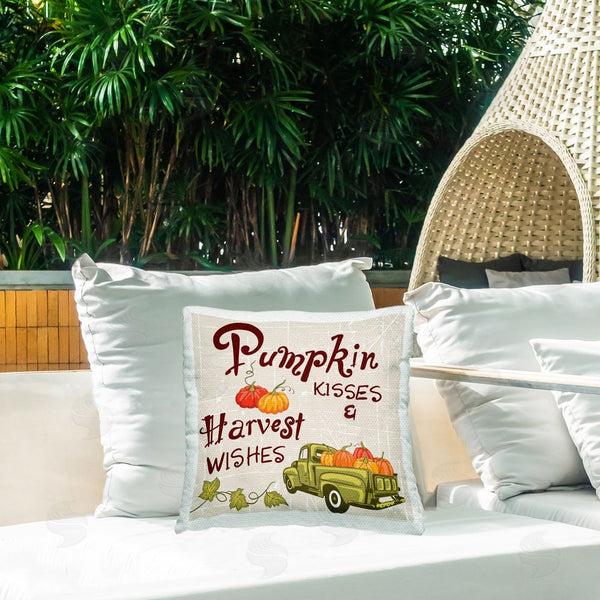 Stupell Industries Diane Labombarbe | Autumn Pumpkins & Phrase Printed Throw Pillow