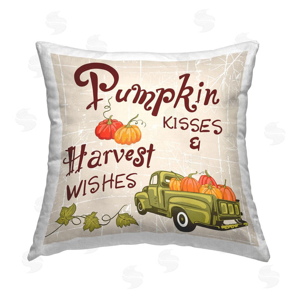 stupell industries Diane Labombarbe | Autumnal Harvest Wishes Printed Throw Pillow