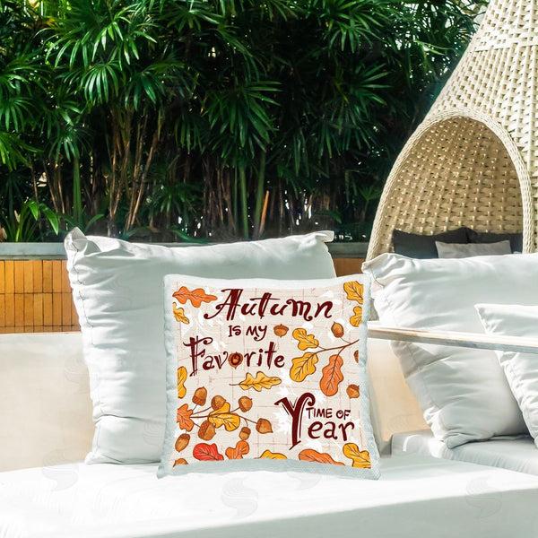 Stupell Industries Diane Labombarbe | Autumnal Leaf Pattern Printed Throw Pillow
