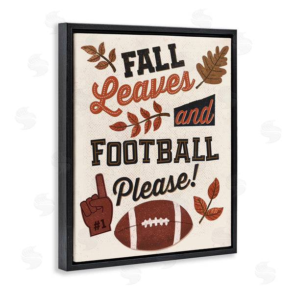 Stupell Industries Diane Labombarbe | Fall Leaves & Football Wall Art