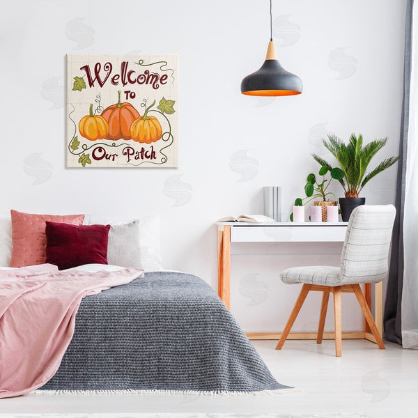 Stupell Industries Diane Labombarbe | Pumpkin Patch Welcome Wall Art