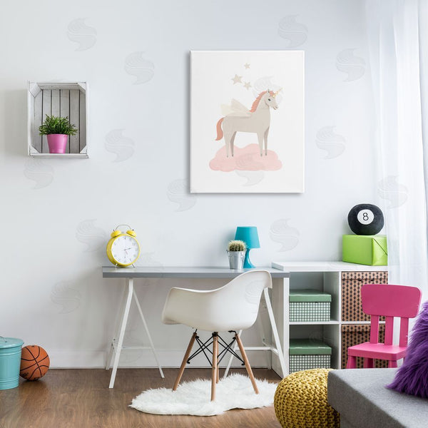 Stupell Industries Diane Neukirch | Unicorn On Pink Cloud Wall Art