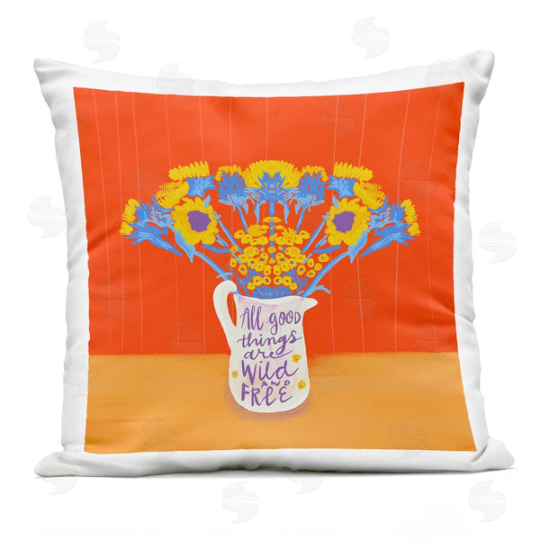 Stupell Industries Dina Riddle | All Good Things Bold Florals Printed Throw Pillow