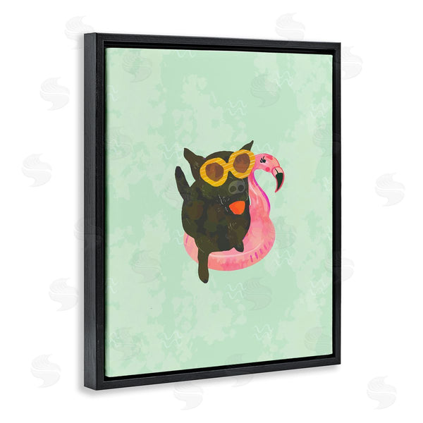 Stupell Industries Dina Riddle | Jet Dog With Beach Floaty