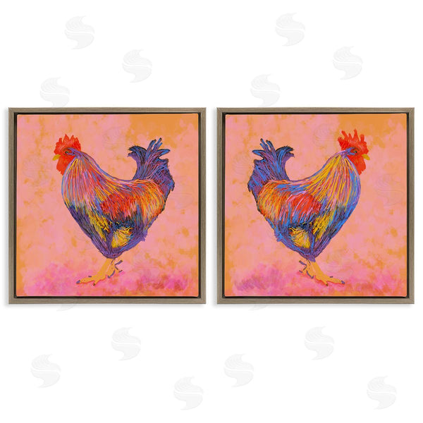 Stupell Industries Dina Riddle | Rooster With Warm Hues